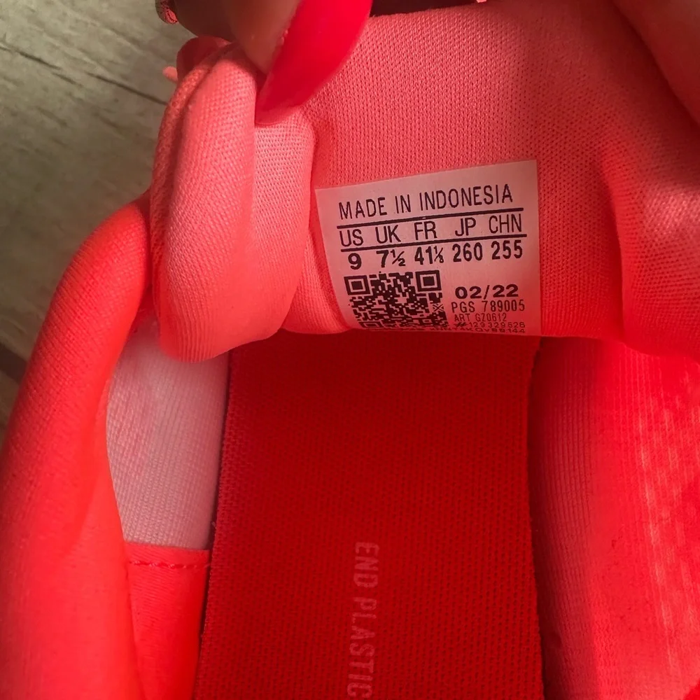 Adidas Women's Neon Pink Athletic Shoes - Picture 3 of 4